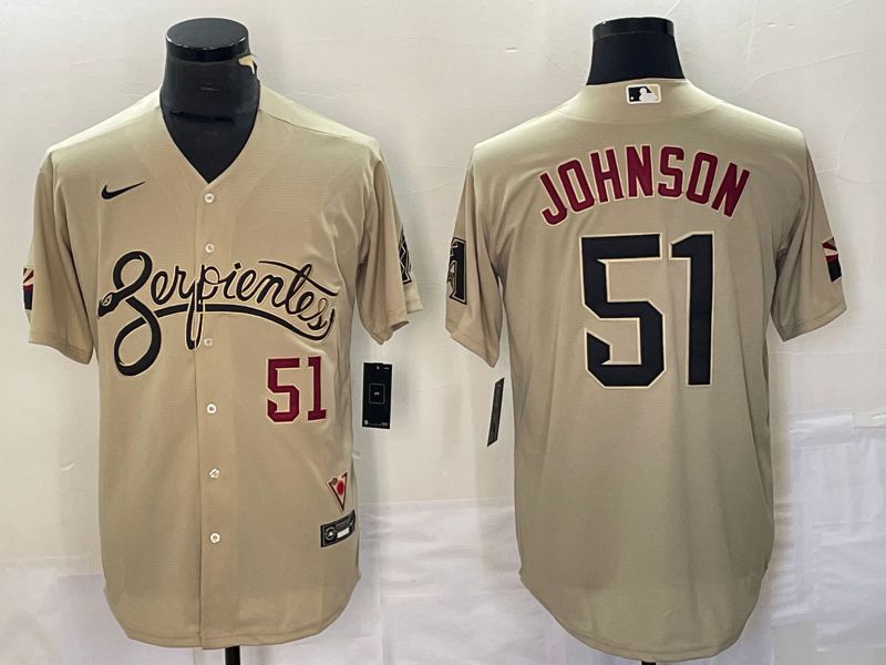 Men Arizona Diamondback #51 Johnson City Edition Gray Game Nike 2023 MLB Jersey